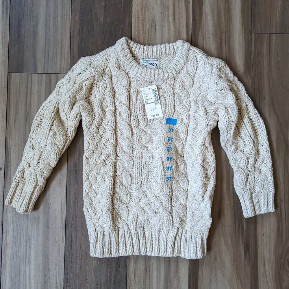 NWT The Childrens Place Toddler Boy Cable Knit Sweater Pullover Cardigan… - Picture 5 of 5